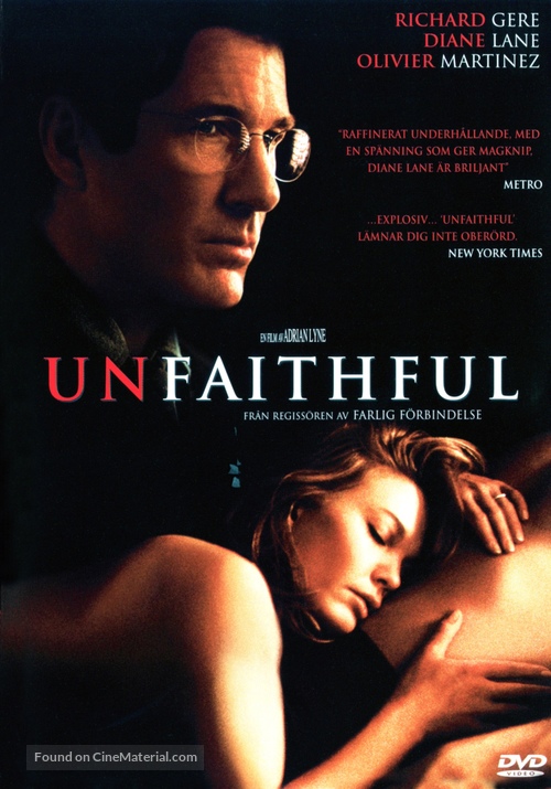 Unfaithful - Swedish DVD movie cover