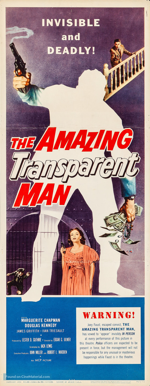 The Amazing Transparent Man - Movie Poster