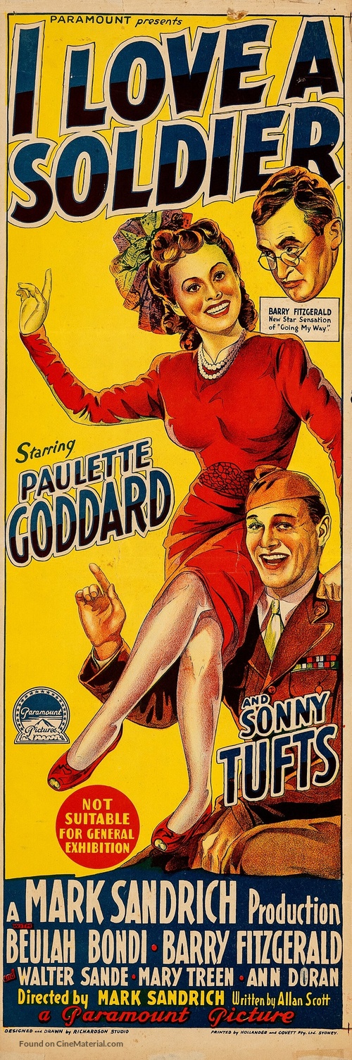 I Love a Soldier - Australian Movie Poster