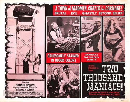 Two Thousand Maniacs! - British Movie Poster