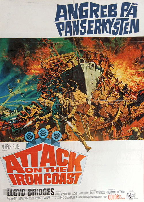 Attack on the Iron Coast - Danish Movie Poster