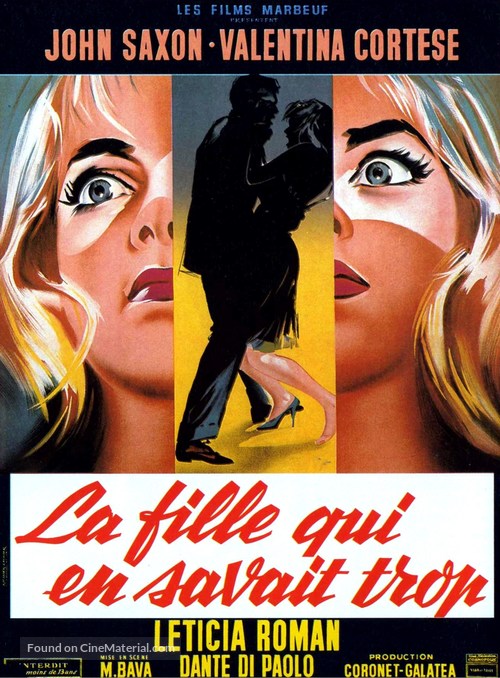 La ragazza che sapeva troppo - French Movie Poster