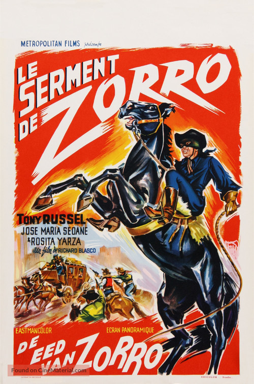 El Zorro cabalga otra vez - Belgian Movie Poster