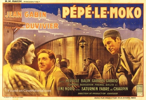 P&eacute;p&eacute; le Moko - French Movie Poster