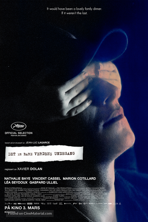 Juste la fin du monde - Norwegian Movie Poster