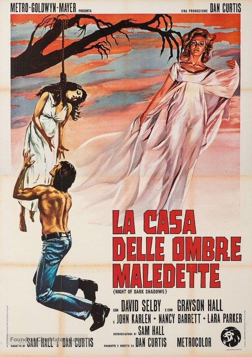 Night of Dark Shadows - Italian Movie Poster