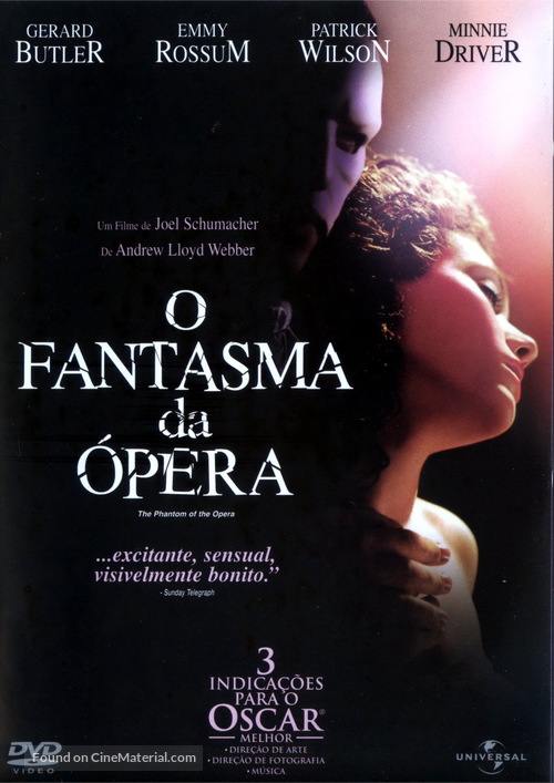 The Phantom Of The Opera - Brazilian DVD movie cover