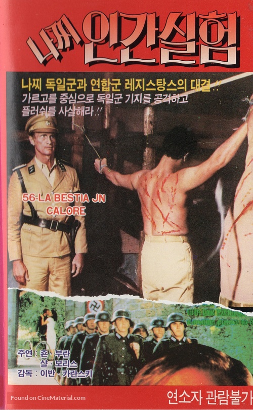 La bestia in calore - South Korean VHS movie cover
