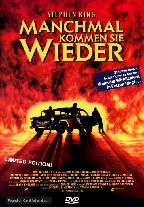 Sometimes They Come Back - German DVD movie cover