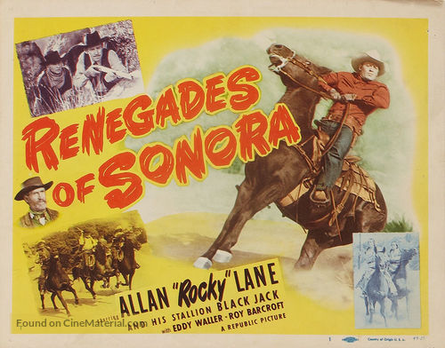 Renegades of Sonora - Movie Poster