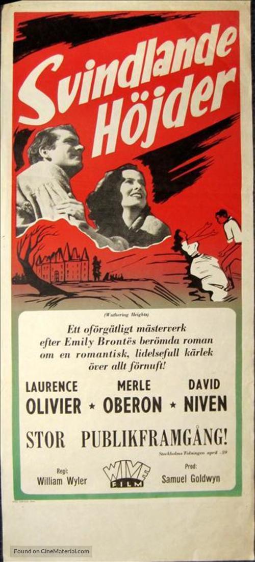 Wuthering Heights - Swedish Movie Poster