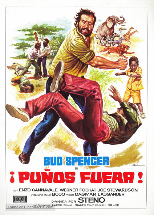 Piedone l&#039;africano - Spanish Movie Poster