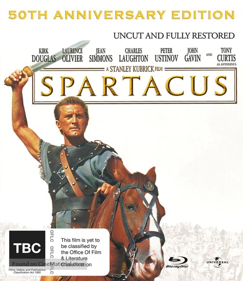 Spartacus - New Zealand Blu-Ray movie cover