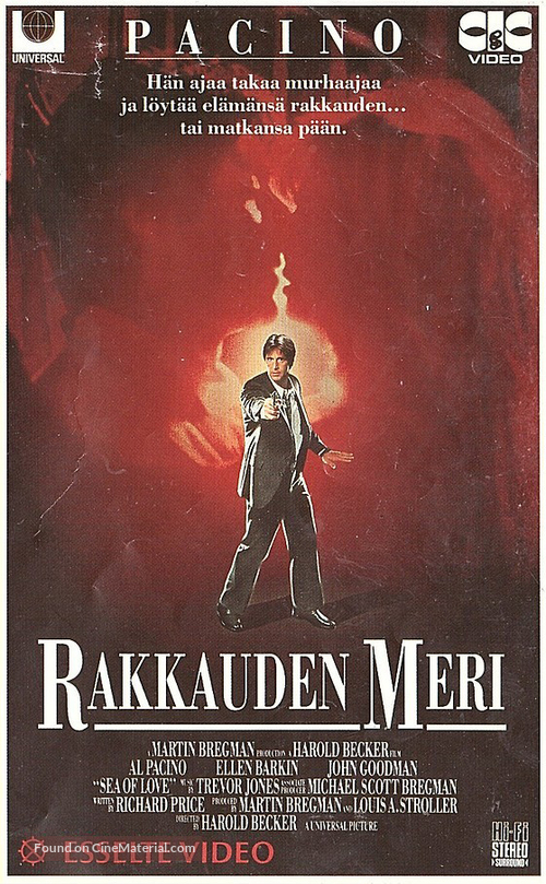 Sea of Love - Finnish VHS movie cover