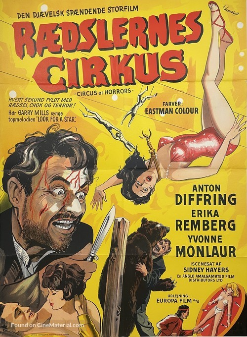 Circus of Horrors - Danish Movie Poster