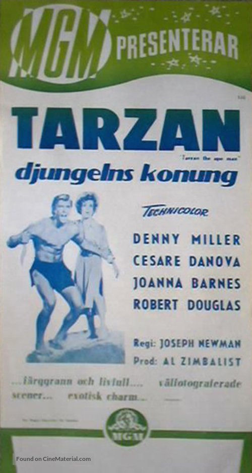 Tarzan, the Ape Man - Swedish Movie Poster