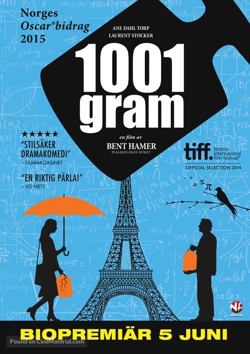 1001 Gram - Swedish Movie Poster