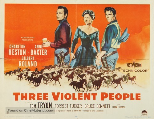 Three Violent People - Movie Poster