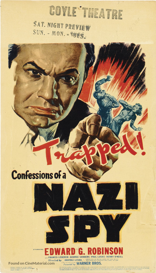 Confessions of a Nazi Spy - Movie Poster