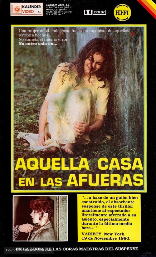 Aquella casa en las afueras - Spanish VHS movie cover