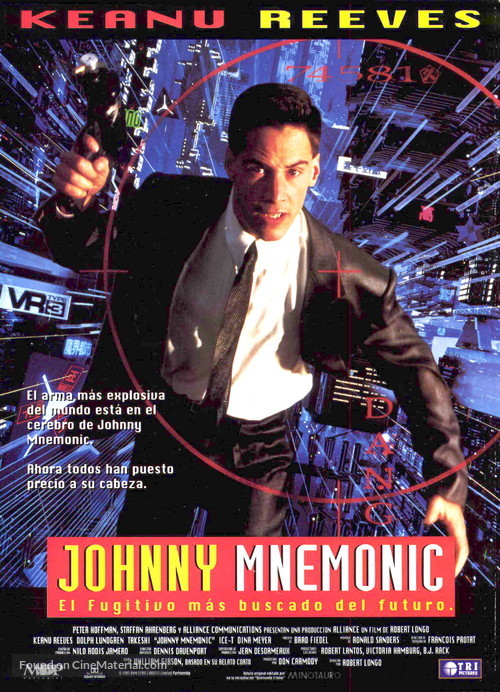 Johnny Mnemonic - Spanish Movie Poster