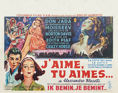 Io amo, tu ami - Belgian Movie Poster