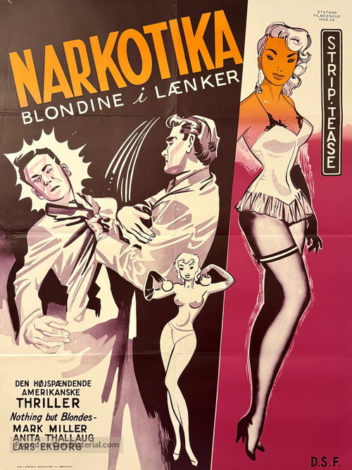 Blondin i fara - Danish Movie Poster