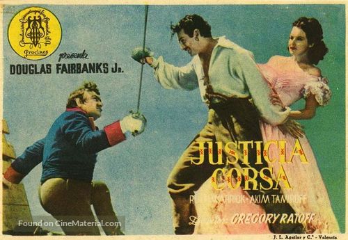 The Corsican Brothers - Spanish Movie Poster