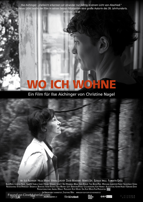 Wo ich wohne. Ein Film f&uuml;r Ilse Aichinger - German Movie Poster