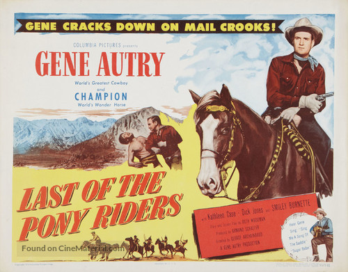 Last of the Pony Riders - Movie Poster
