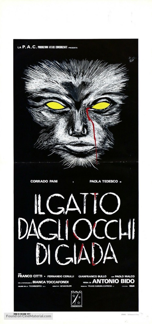 Il gatto dagli occhi di giada - Italian Movie Poster
