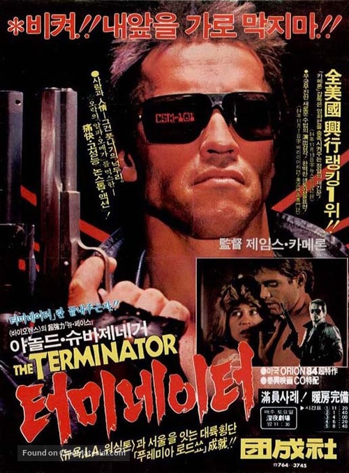The Terminator - South Korean Movie Poster