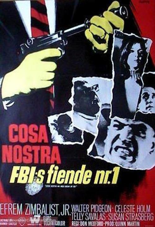 Cosa Nostra, Arch Enemy of the FBI - Swedish Movie Poster