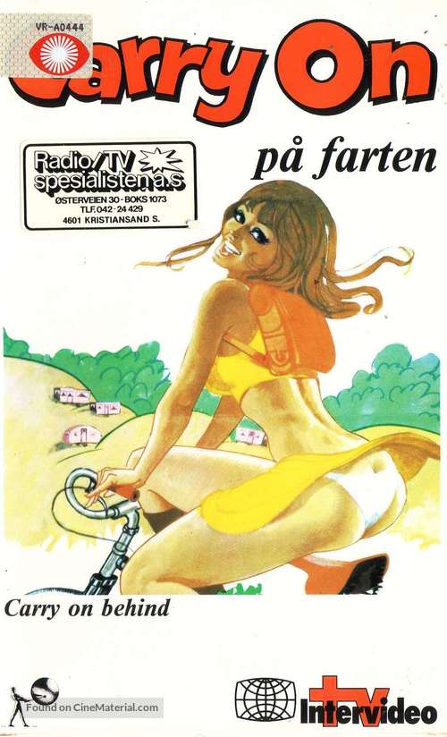 Carry on Behind - Norwegian VHS movie cover