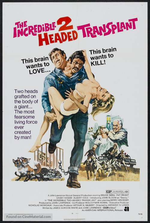 The Incredible 2-Headed Transplant - Movie Poster