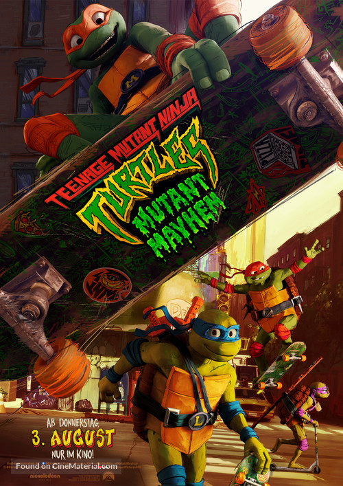 Teenage Mutant Ninja Turtles: Mutant Mayhem - German Movie Poster