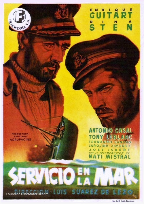 Servicio en la mar - Spanish Movie Poster