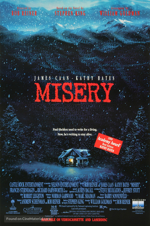 Misery - Video release movie poster