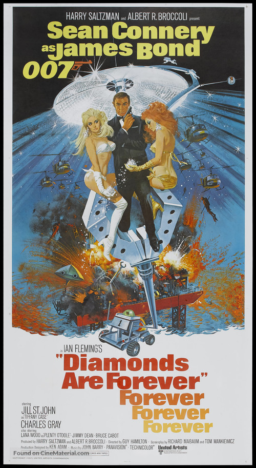 Diamonds Are Forever - Theatrical movie poster