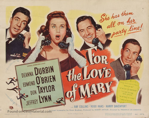 For the Love of Mary - Movie Poster
