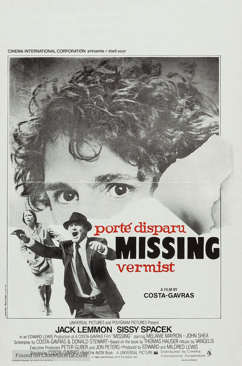 Missing - Belgian Movie Poster