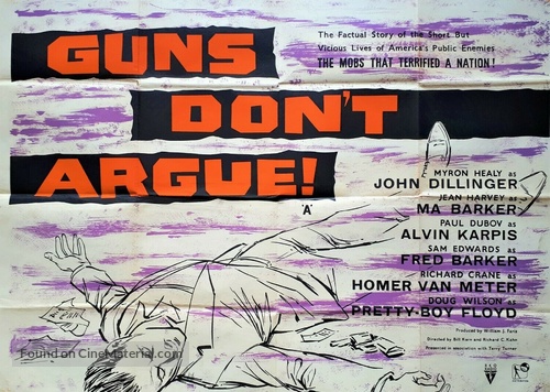 Guns Don&#039;t Argue - British Movie Poster