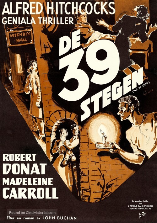 The 39 Steps - Swedish Movie Poster