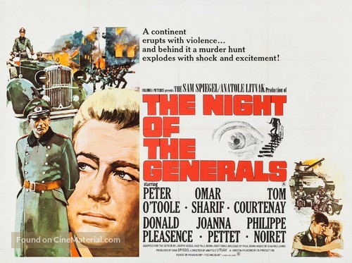 The Night of the Generals - British Movie Poster