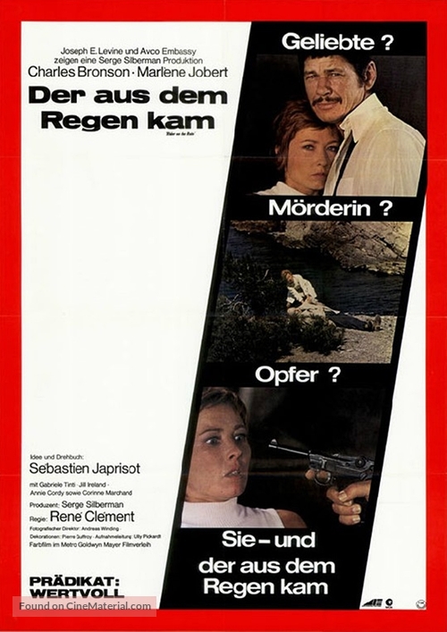 Le passager de la pluie - German Movie Poster