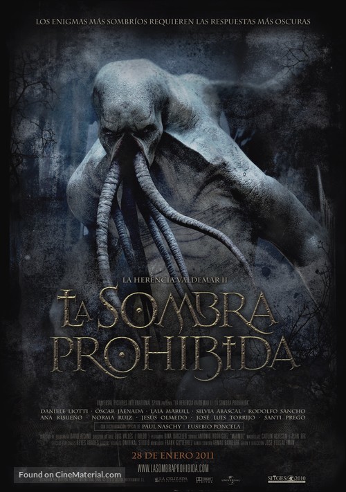La herencia Valdemar II: La sombra prohibida - Spanish Movie Poster