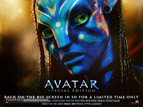 Avatar - British Re-release movie poster