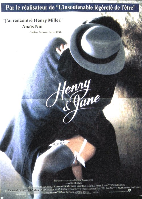 Henry &amp; June - French Movie Poster