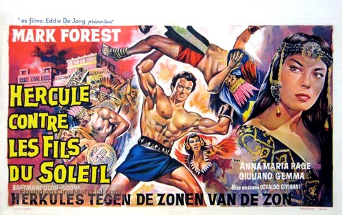 Ercole contro i figli del sole - Belgian Movie Poster