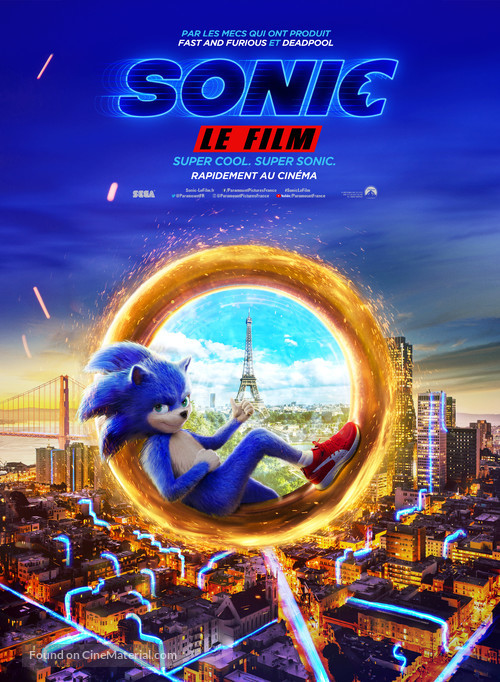 Sonic the Hedgehog - French Movie Poster